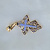 Детский золотой крестик с бриллиантами на крещение (Вес: 2 гр.)