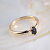 Женское помолвочное кольцо из красного золота с сапфиром на заказ (Вес: 2 гр.)