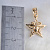 Золотая подвеска Паук-бабочка с крестом на звезде из красного золота (Вес: 4 гр.)