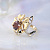 Эксклюзивное кольцо в виде цветка из жёлтого золота с камнем шпинель и бриллиантами (Вес: 9 гр.)