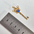 Парные кулоны-подвески ключики из жёлтого золота с личной гравировкой (Вес: 5,5 гр.)