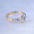 Женское кольцо с бриллиантами из красно-белого золота (Вес: 3,5 гр.)