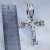 Нательный православный мужской крестик с узором из серебра (Вес: 22 гр.)