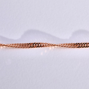 Цепочка из красного золота 585 пробы плетение Сингапур станочное длиной 55 см (Вес: 3,62 гр.)