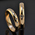 Гладкие классические обручальные кольца с бриллиантами (Вес пары: 15 гр.)