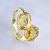 Золотое женское кольцо на заказ из жёлтого золота с цитрином (Вес: 7 гр.)