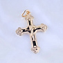 Золотой крест из красного золота с распятием и гравировкой Спаси и сохрани (Вес 6 гр.)