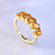 Женское золотое кольцо на заказ из жёлтого золота с драгоценными камнями Клиента (Вес: 3,5 гр.)