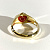 Кольцо с буквой и бриллиантом из желтого золота и эмали (Вес 4,1 гр.)