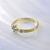 Православное женское кольцо из жёлтого золота Спаси и сохрани с бриллиантами и крестом (Вес 2,5 гр.)