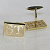 Золотые запонки прямоугольной формы с инициалами на заказ (Вес пары:15 гр.)