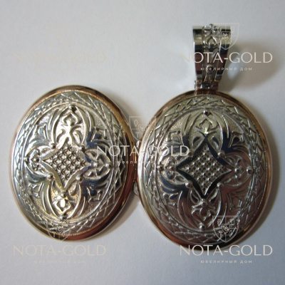 Медальон из серебра открывающийся с фотографиями на заказ (Вес: 20 гр.)