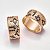 Обручальные кольца из золота с чёрными фианитами в виде леопардового принта (Вес: 29 гр.)