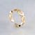 Женское золотое кольцо с сердцами из красного золота на заказ (Вес: 3 гр.)