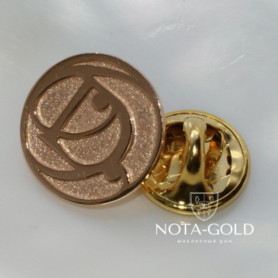 Значки из золота на заказ в виде корпоративного логотипа Компании