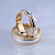 Двухцветные обручальные кольца с косичкой и бриллиантами в женском кольце (Вес пары: 14 гр.)