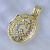 Медальон с инициалами и бриллиантами из золота открывающийся под фотографии (Вес: 9 гр.)