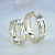 Обручальные кольца эксклюзивного дизайна из белого и жёлтого золота (Вес пары: 16 гр.)