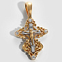 Детский золотой крестик с бриллиантами на крещение (Вес: 2 гр.)