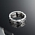 Мужское золотое кольцо в виде звеньев с гравировкой и крупным бриллиантом (Вес 8 гр.)