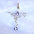 Ювелирный крест с камнем шпинель, сапфиром и бриллиантами (Вес: 5 гр.)