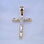 Православный крест из красно-белого золота с распятием и гравировкой Спаси и сохрани (Вес: 7,5 гр.)