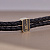 Золотой браслет Стрелец из плетёной кожи с гравировкой имён с инициалами в подарок (Вес: 45 гр.)