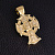 Нательный крест из желтого золота с ликами святых (Вес 13,5 гр.)