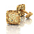 Запонки жёлтое золото с бриллиантами и инициалы на матовом фоне (Вес 26 гр.)