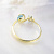 Женское золотое кольцо из жёлтого золота с топазами на заказ (Вес: 1,5 гр.)
