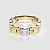 Золотое кольцо из браслетных звеньев с муассанитом (Вес 8,2 гр.)
