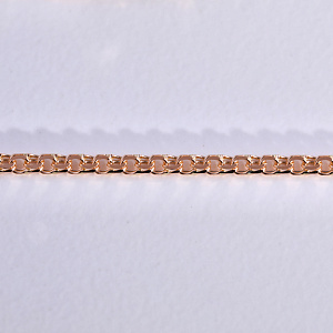 Цепочка из красного золота 585 пробы плетение Бисмарк станочное длиной 60 см (Вес: 9,15 гр.)