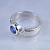 Мужское двухцветное кольцо с сапфиром и бриллиантами (Вес: 16 гр.)