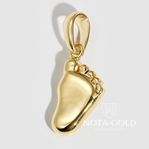 Подвеска на заказ след ноги (в виде следа ноги) ножка младенца (Вес: 2 гр.)