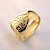 Мужское золотое именное кольцо с инициалами, узором и личной гравировкой (Вес: 12,5 гр.)