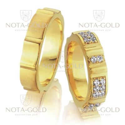 Обручальные кольца из жёлтого золота на заказ (Вес пары: 11 гр.)