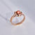Женское кольцо из красного золота в виде цветка с кораллом (Вес 5,9 гр.)