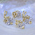 Комплект Цветочки из золота или серебра - серьги, кольцо и подвеска на заказ (Вес: 51 гр.)