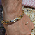 Мужской браслет плотного плетения Скарабей двухцветный (цена за грамм)