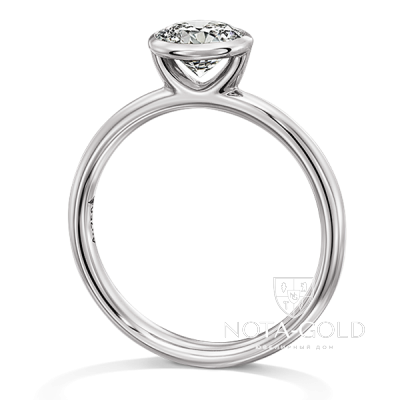 Помолвочное кольцо из белого золота с бриллиантом 0,24 карат (Вес: 4 гр.)
