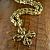 Мужской нательный крест тибетского Дордже двойной с золотой цепочкой Краб Большой из жёлтого золота (Вес: 177 гр.)