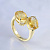 Золотое женское кольцо на заказ из жёлтого золота с цитрином (Вес: 7 гр.)