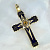 Эксклюзивный большой мужской крест СИЯНИЕ ДУХА с бриллиантами и синей эмалью (Вес: 25 гр.)