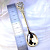 Золотая ложка сувенир в подарок с гербом России (Вес: 22 гр.)