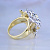 Эксклюзивное женское кольцо Цветочки из золота или серебра с бриллиантами (Вес: 19,5 гр.)