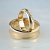 Обручальные матированные кольца из красного золота с бриллиантами (Вес пары: 13 гр.)