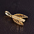 Золотая подвеска в виде рёбер скелета с бриллиантами и чернением (Вес 6,2 гр.)
