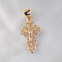 Ажурный золотой крестик из красного золота с распятием (Вес 2,5 гр.)