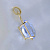 Подвеска кулон с голубым топазом и бриллиантами из жёлтого золота (Вес: 3,5 гр.)