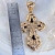Ажурный православный золотой крест с бриллиантами и гравировкой Спаси и сохрани (Вес 95,5 гр.)